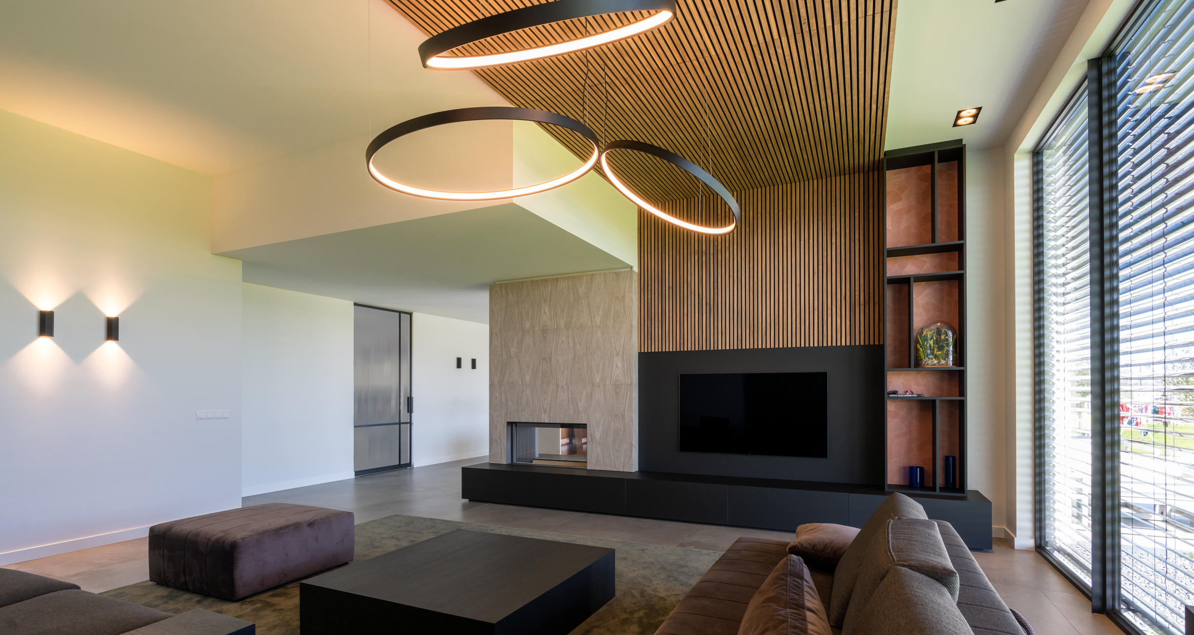 Strakke stempel siert - Woonkamer overview